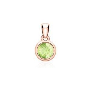 Hanger in 14 karaat roségoud met Peridot