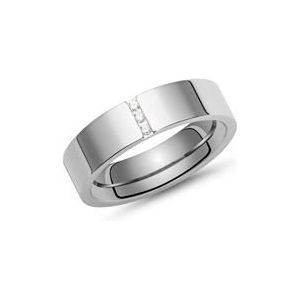 Elegante titanium ring met 3 Diamanten