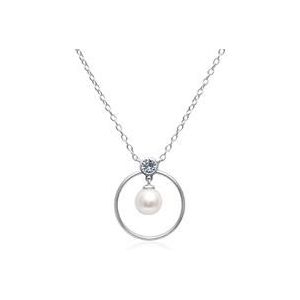 Dames ketting in 925 sterling zilver met parelmoeren hanger