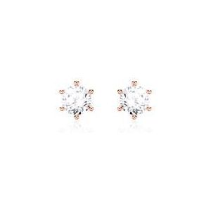 14k roségouden oorbellen voor dames met Diamanten