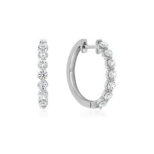 Oorbellen in witgoud of platina met Lab Grown diamanten