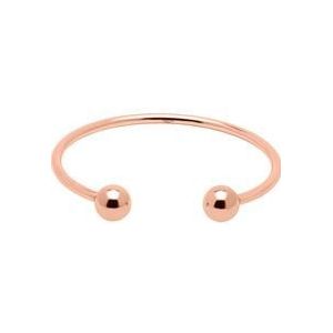 Open armband van roségoud verguld roestvrij staal