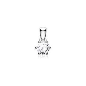 14 karaat witgouden hanger met Diamant