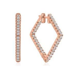 Creolen voor dames in roségoud met Lab Grown diamanten