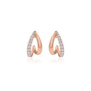 Oorbellen voor dames in roségoud met Lab-diamanten