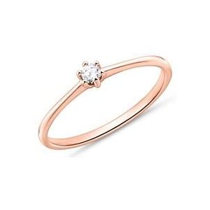 14 karaat roségouden Diamanten verlovingsring