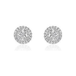 Witgouden of platina oorbellen voor dames met diamanten