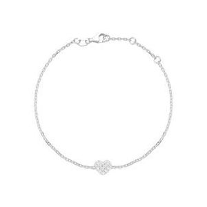Armband hart 14k witgoud Diamanten