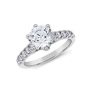 Verlovingsring met diamanten in witgoud of platina