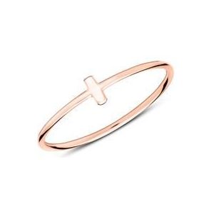 Staafring in roségoud verguld 925 sterling zilver