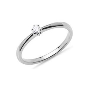 Verlovingsring 14 karaat witgoud 0,10 ct Diamant
