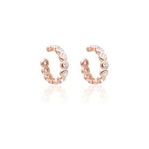 Dames oorbellen in sterling zilver, rosé, kubieke Zirkonia