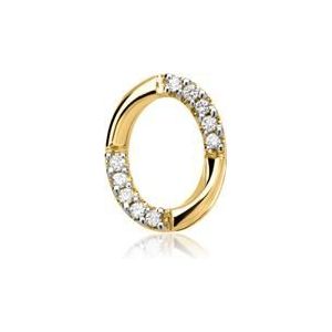 14 karaat geelgouden hanger 10 Diamanten