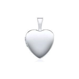 Harten medaillon in 14k witgoud graveerbaar