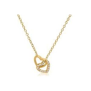 Ketting harten sterling zilver verguld kubusvormige Zirkonia