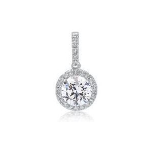 Laboratorium gegroeide Diamant hanger in 18k witgoud
