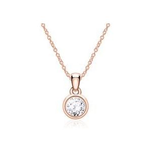 Ketting voor dames in 14 karaat roségoud met Diamant