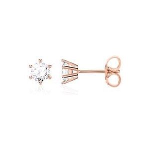 14k rosegouden Diamanten oorbellen voor dames
