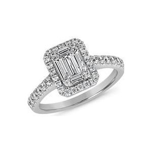 Witgouden of platina ring met lab-grown diamanten