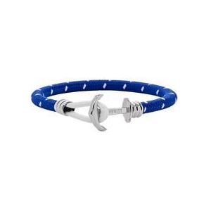 Phrep lite blauwe nylon armband met anker