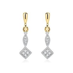 14 karaat gouden oorbellen met Diamanten