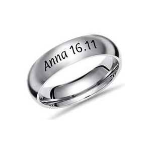 Matte titanium ring individuele lasergravure