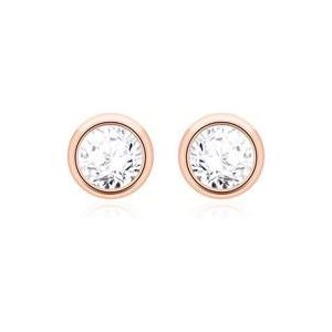 14k rosegouden Diamanten oorbellen voor dames