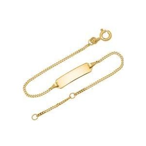 14 karaat gouden armband: ID armband goud 14cm