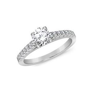 Witgouden of platina diamanten ring voor dames