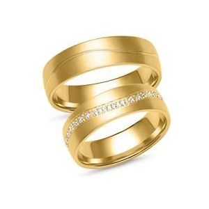 Gouden trouwringen met 36 Diamanten