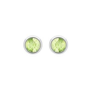 14 karaat witgouden oorbellen voor dames met Peridots