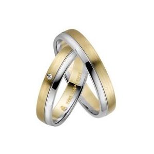 Trouwringen geel en witgoud 4mm