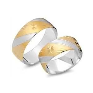 Trouwringen 14 karaat geel witgoud