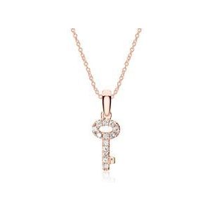 18 karaat roségouden sleutelhanger met Diamanten