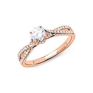 Ring 18 karaat roségoud met Diamanten