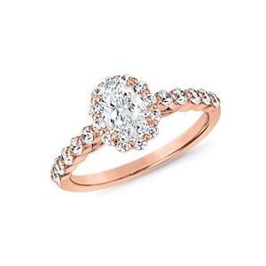 Verlovingsring met diamanten in roségoud