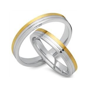 Trouwringen 14 karaat geel witgoud