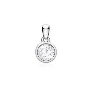 14 karaat witgouden hanger voor kettingen met witte Topaas