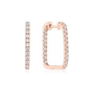 Roségouden oorbellen voor dames met diamant