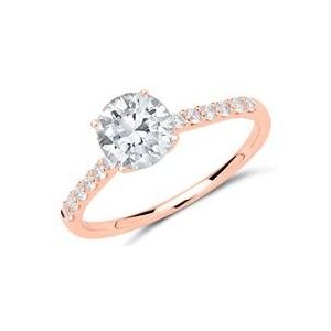 Diamanten ring 14 karaat roségoud