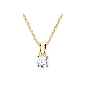 Dames ketting van 14k goud met Diamant