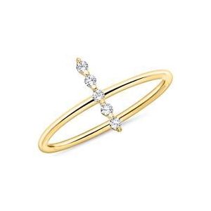 14k gouden ring voor dames met witte Topaasen