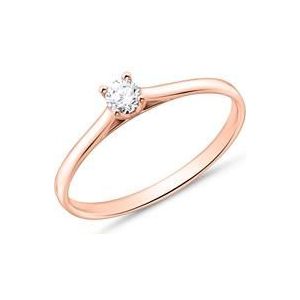 18 karaat rosegouden verlovingsring met Diamant