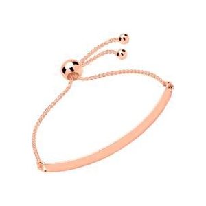 Armband 925 zilver rose goud graveerbaar