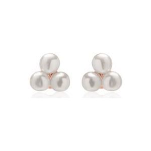 Roségoud vergulde 925 sterling zilveren oorbellen met parels