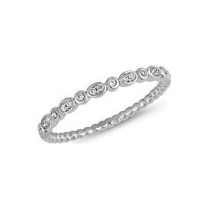 Witgoud of platina lab-grown diamanten ring voor dames