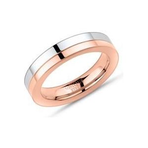 Roestvrij stalen ring 4,5 mm breed roségoud zilver