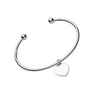 Bangle 925 sterling zilver met een hartjes hanger
