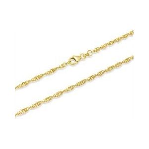 14 karaat gouden armband: singapore armband goud 18,5 cm