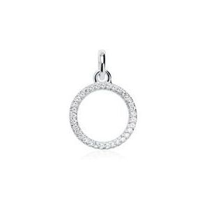 Hanger cirkel in 14k witgoud met Diamanten